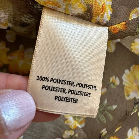 Anthropologie Kimono Cardigan Butter Yellow Boho Beachy Floral - Picture 5 of 16